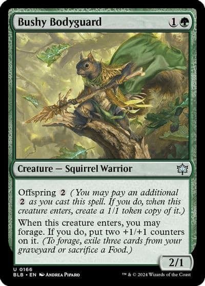 Bushy Bodyguard Bloomburrow Magic card