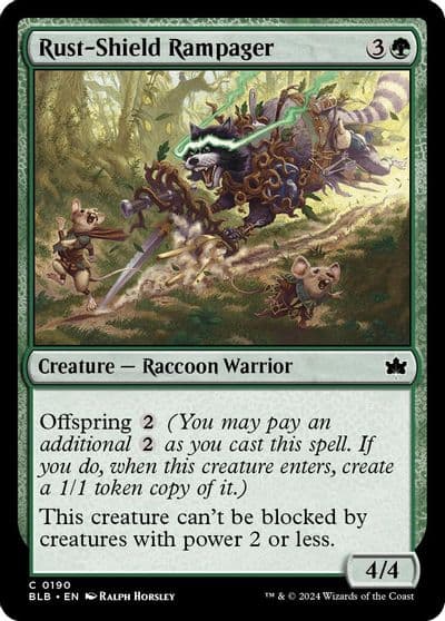 Rust Shield Rampager Bloomburrow Magic card