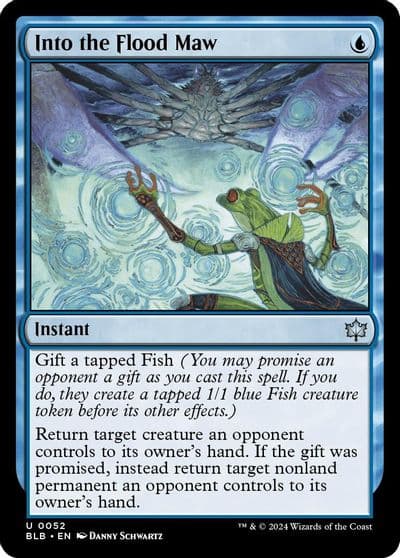 Into the Flood Maw Bloomburrow Magic card