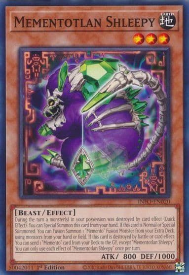 Mementotlan Shleepy The Infinite Forbidden Yu-Gi-Oh! card