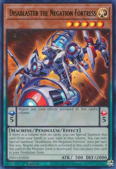 Disablaster the Negation Fortress The Infinite Forbidden Yu-Gi-Oh! card