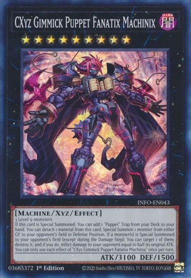 CXyz Gimmick Puppet Fanatix Machinix The Infinite Forbidden Yu-Gi-Oh! card