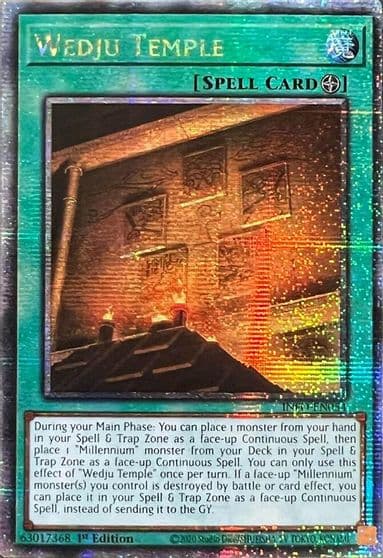 Wedju Temple Quarter Century Secret Rare The Infinite Forbidden Yu-Gi-Oh! card