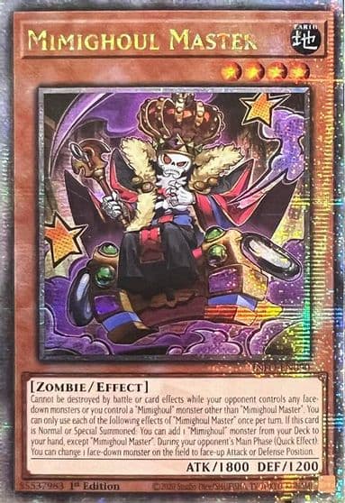 Mimighoul Master Quarter Century Secret Rare The Infinite Forbidden Yu-Gi-Oh! card
