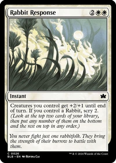 Rabbit Response Bloomburrow Magic card