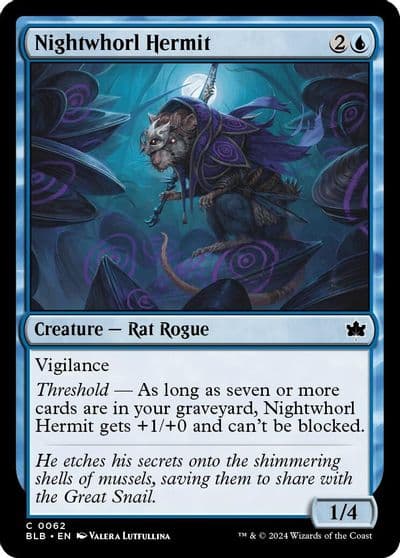 Nightwhorl Hermit Bloomburrow Magic card