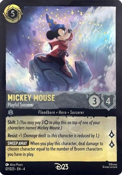 Mickey Mouse Playful Sorcerer D23 Promos Lorcana card