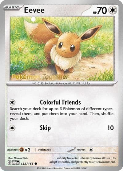 Eevee (Pokemon Together) Miscellaneous Cards & Products Pokemon card