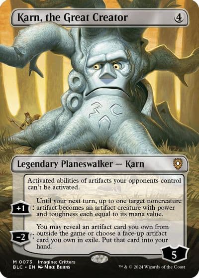 Karn the Great Creator Borderless Commander: Bloomburrow Magic card