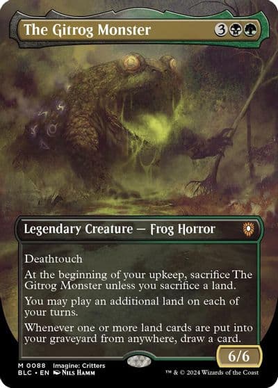 The Gitrog Monster Borderless Commander: Bloomburrow Magic card