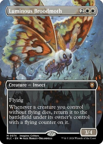 Luminous Broodmoth Borderless Commander: Bloomburrow Magic card