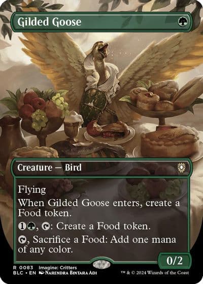 Gilded Goose Borderless Commander: Bloomburrow Magic card
