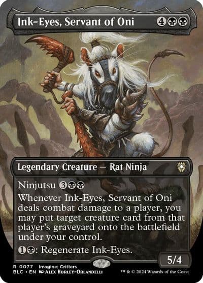 Ink Eyes Servant of Oni Borderless Commander: Bloomburrow Magic card