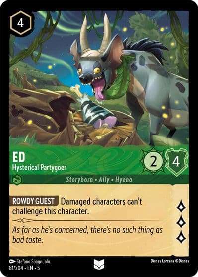 Ed Hysterical Partygoer Shimmering Skies Lorcana card