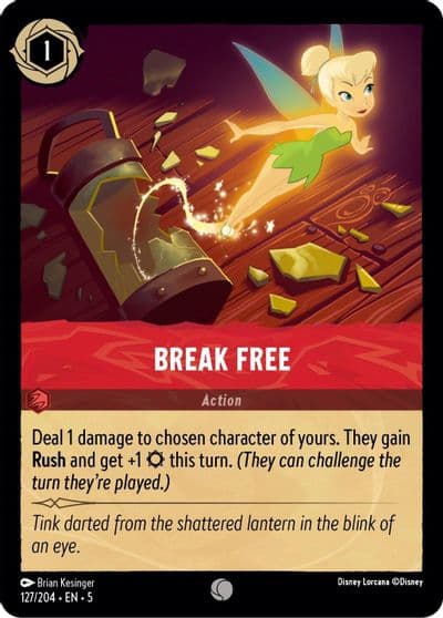 Break Free Shimmering Skies Lorcana card