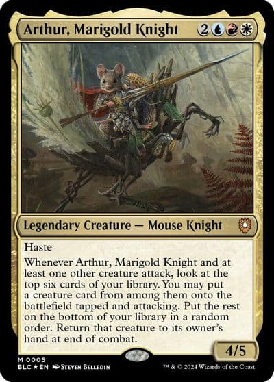 Arthur Marigold Knight Commander: Bloomburrow Magic card