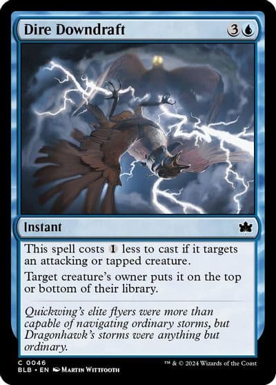 Dire Downdraft Bloomburrow Magic card