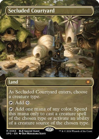 Secluded Courtyard Borderless Special Guests Magic card