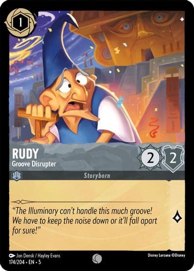 Rudy Groove Disrupter Shimmering Skies Lorcana card