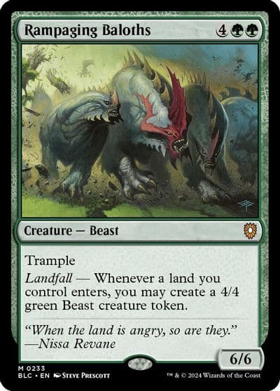 Rampaging Baloths Commander: Bloomburrow Magic card