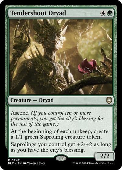 Tendershoot Dryad Commander: Bloomburrow Magic card