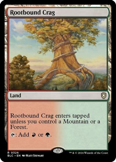 Rootbound Crag Commander: Bloomburrow Magic card