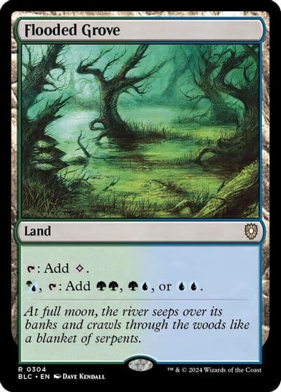 Flooded Grove Commander: Bloomburrow Magic card