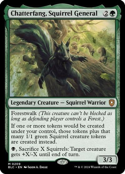 Chatterfang Squirrel General Commander: Bloomburrow Magic card