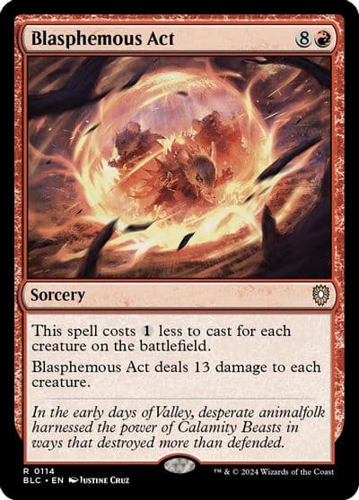 Blasphemous Act Commander: Bloomburrow Magic card