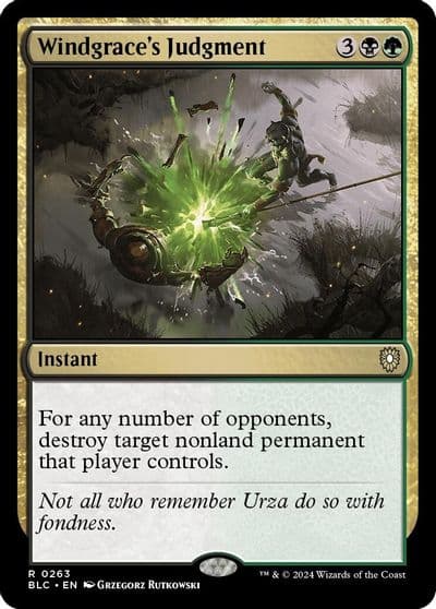 Windgraces Judgment Commander: Bloomburrow Magic card
