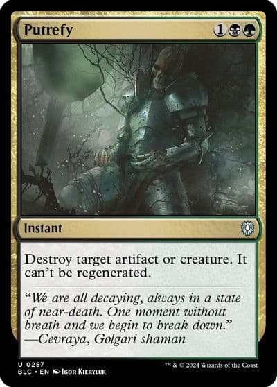 Putrefy Commander: Bloomburrow Magic card