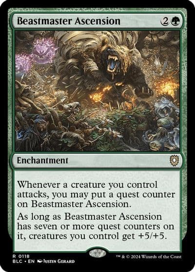 Beastmaster Ascension Commander: Bloomburrow Magic card
