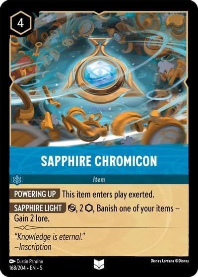 Sapphire Chromicon Shimmering Skies Lorcana card