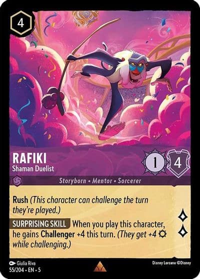 Rafiki Shaman Duelist Shimmering Skies Lorcana card