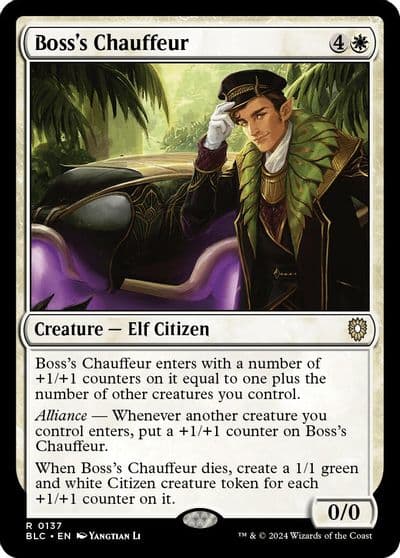 Bosss Chauffeur Commander: Bloomburrow Magic card
