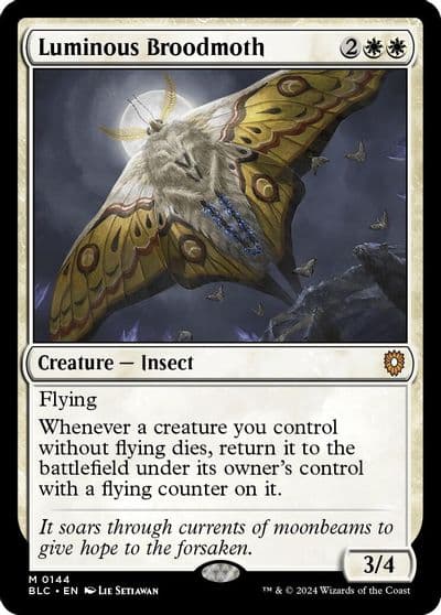 Luminous Broodmoth Commander: Bloomburrow Magic card