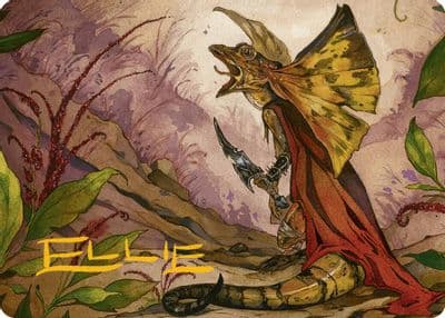 Hired Claw Art Card Gold Stamped Signature Art Series: Bloomburrow Magic card