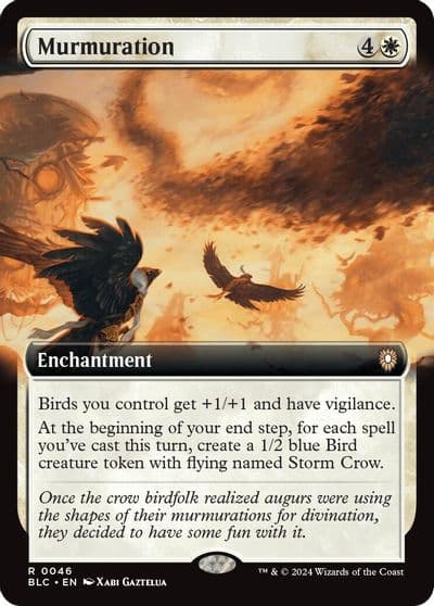 Murmuration Extended Art Commander: Bloomburrow Magic card