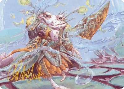 Glarb Calamitys Augur Art Card Gold Stamped Signature Art Series: Bloomburrow Magic card