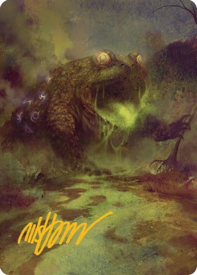 The Gitrog Monster Art Card Gold Stamped Signature Art Series: Bloomburrow Magic card