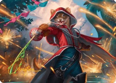 The Infamous Cruelclaw Art Card Gold Stamped Signature Art Series: Bloomburrow Magic card