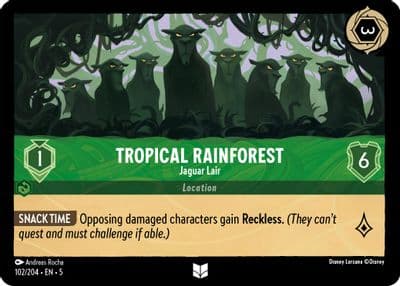 Tropical Rainforest Jaguar Lair Shimmering Skies Lorcana card