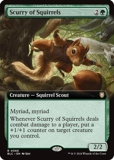 Scurry of Squirrels Extended Art Commander: Bloomburrow Magic card