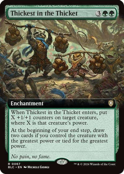 Thickest in the Thicket Extended Art Commander: Bloomburrow Magic card