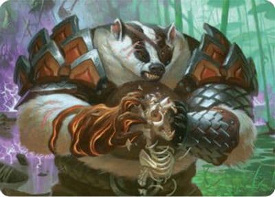 Hugs Grisly Guardian Art Card Art Series: Bloomburrow Magic card