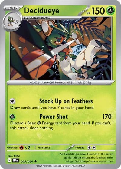 Decidueye SV: Shrouded Fable Pokemon card
