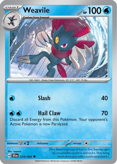 Weavile SV: Shrouded Fable Pokemon card