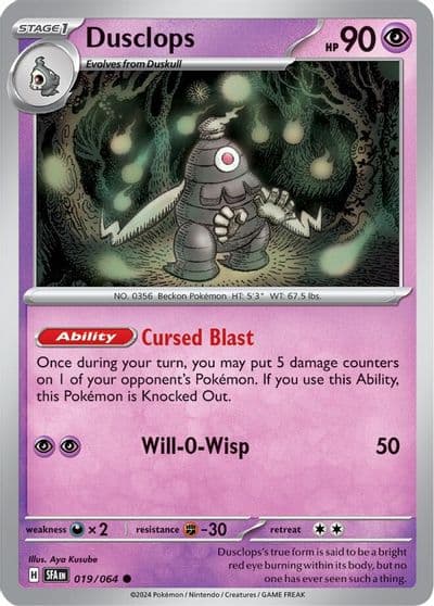 Dusclops SV: Shrouded Fable Pokemon card