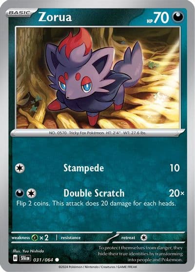 Zorua SV: Shrouded Fable Pokemon card