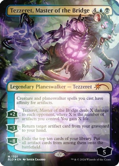 Tezzeret Master of the Bridge Rainbow Foil Secret Lair Drop Series Magic card